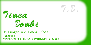timea dombi business card